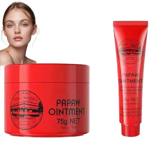 2PC Papaw Ungüento con 25g crema de labios nutritiva,crema de reparación de papa,Bálsamo Labial de Papaya,Bálsamo labial de papaya,Bálsamo labial de papaya,Crema reparadora de la piel (A)