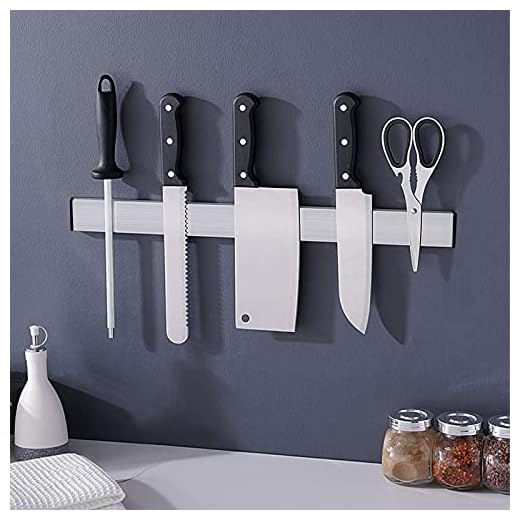 PROHOUS Barra Magnetica para Cuchillos de Acero Inoxidable Pared de 50 cm Soporte magnético para Cuchillos No es Necesario perforar con el Respaldo Adhesivo