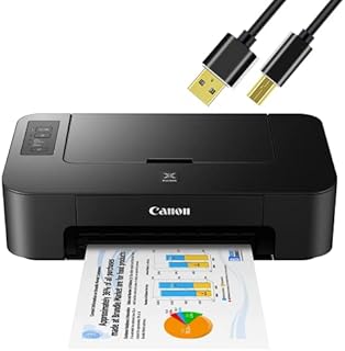 Canon Pixma Inkjet Color Printer, High Resolution Fast Speed Printing Compact Size Easy Setup and Simple Connectivity Up to 4800x1200 DPI Color Resolution, with 6 ft NeeGo Printer Cable - Black
