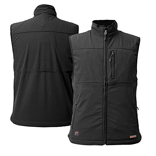 Mobile Warming Men's Vinson Bluetooth Battery Heated Vest 7.4v, Black, Medium