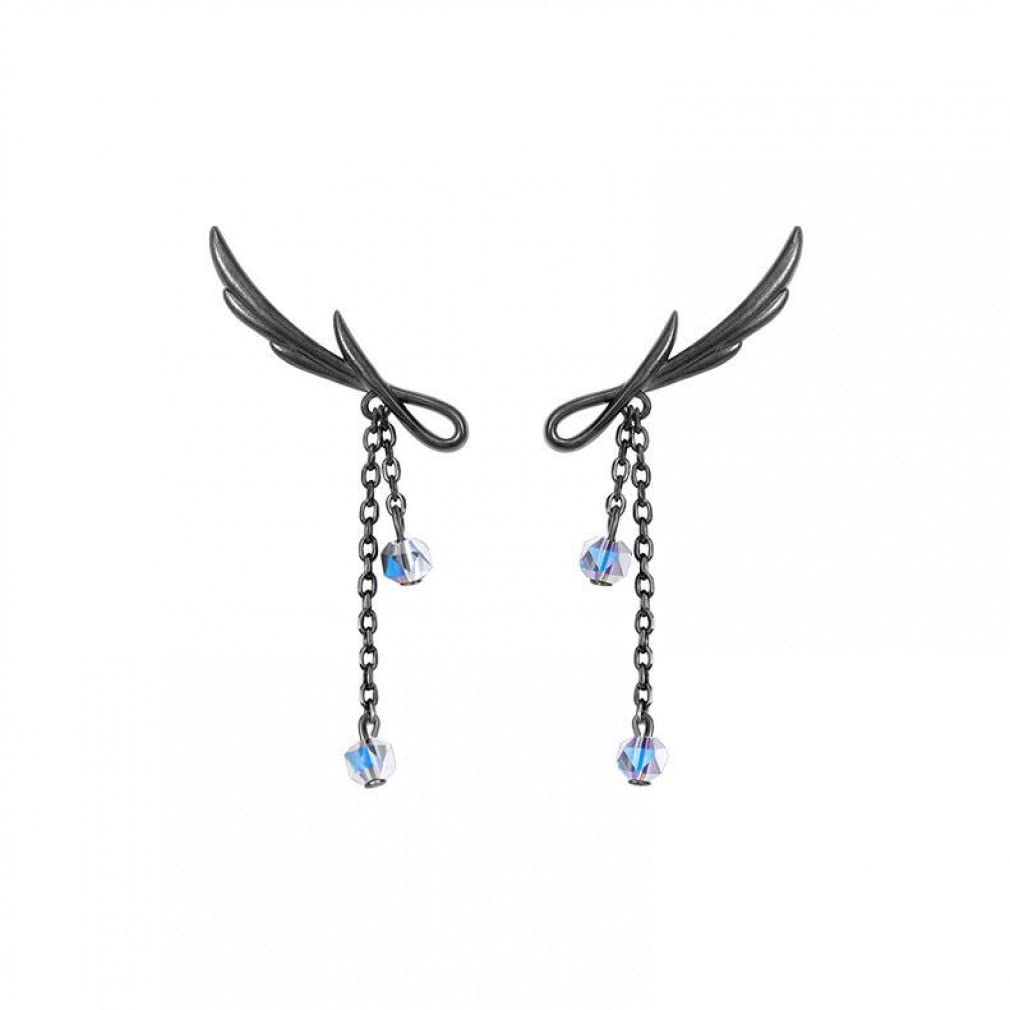 Boucles d'oreilles à goujon noir hypoallergéniques pour peaux sensibles