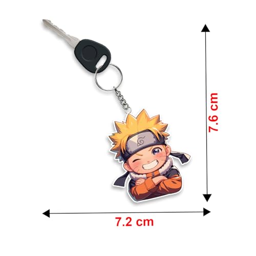 Image of Acrylic Anime & Cartoon Theme Keychain For Bike & Car | Birthday Return Gift For Kids | Gift For Girls & Boys