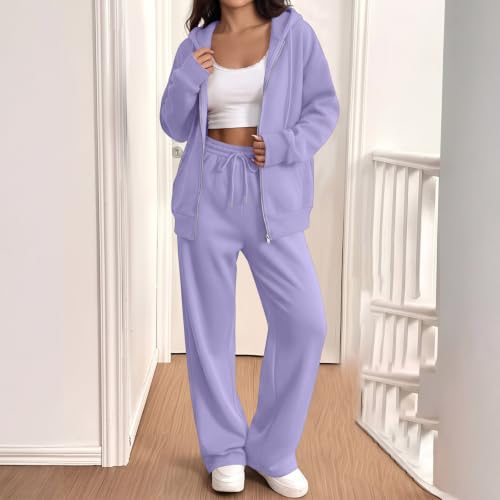 SdGgsgv Womens Sweat Set Hooded Sweatshirts Jogger Pants Gym Sweat Sets - image 6