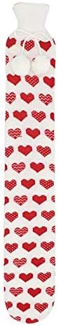 SKUZA Hot Water Bottle, Winter 2L Extra Long Hot Water Bottle Faux Fur Cover Hand Warmer Handwarmer Hot Water Bag Hot Water Bottle with Cloth Cover Warming Bag (Color : 4) (Color : 14)