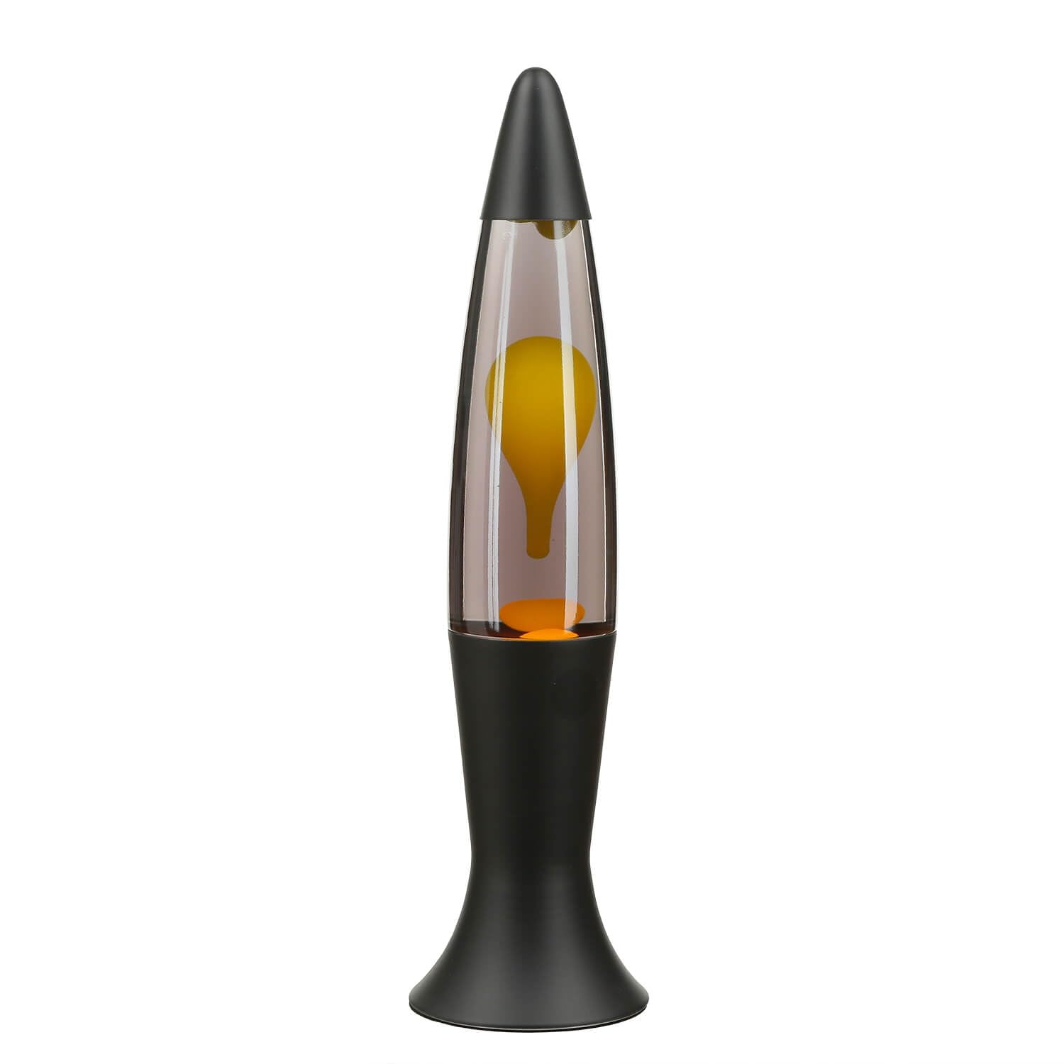 Lámpara de lava negro gris amarillo diseño retro 40 cm alto ROXY lámpara de sobremesa dormitorio salón