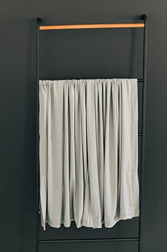 Image of Mebie Baby Sage Stretch Swaddle, Modern and Neutral Swaddle Blanket for Baby Girl or Boy, Soft Baby Blankets, Newborn Swaddle Blanket, 0-3 Month, Comfy Wrap, Baby Essentials & Gifts (47 inch x 47 inch)