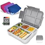 IJIAMY Brotdose Kinder mit Fächern, Bento Box Kinder, Auslaufsicher Lunchbox Kinder, Brotbox für Mädchen & Jungen, Snackbox, Perfekt für Schule, Kindergarten & Ausflüge