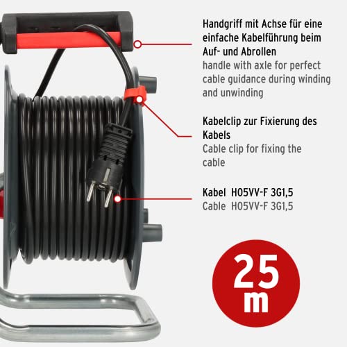 Kabeltrommel Brennenstuhl Garant V2 mit 25m Kabel in Schwarz