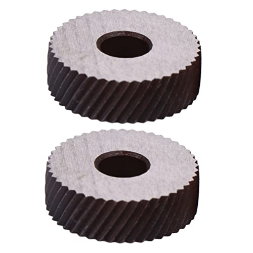 LIFKOME Dual Wheel Knurling Tool Kit Cutter Wheel Knurling Set for Lathe Pattern High Strength Anodized Surface Wear Resistant for Machining