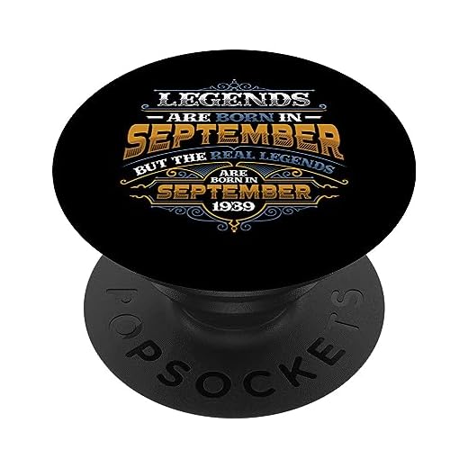 Las leyendas nacen en septiembre de 1939 Cumpleaños 84 de las mujeres PopSockets PopGrip Intercambiable