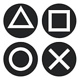 Game Coasters Black Silicone Coaster Non-Slip, Washable, Heat Resistant Drink Coasters Cup Mat for Tabletop Protection Game Room Decor Housewarming Gift for Gamers - Set of 4