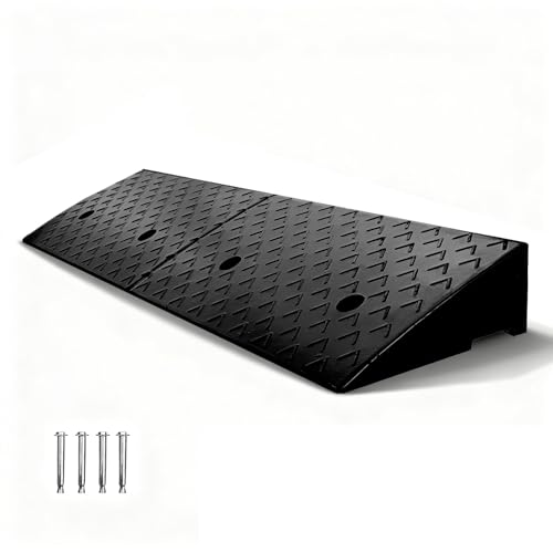 Rampa umbral de goma resistente con capacidad de 8818 lb y altura 6 cm miniatura 1