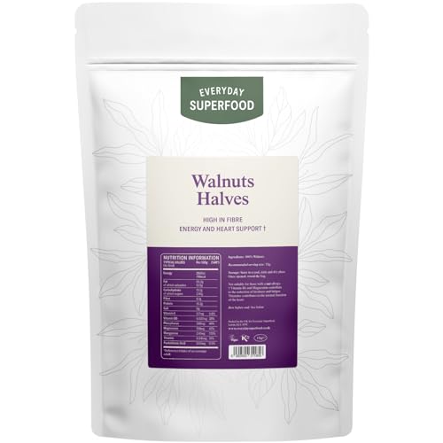 Everyday Superfood Walnut Halves 1kg Natural Premium Walnut Pieces, Certified Vegan & Kosher