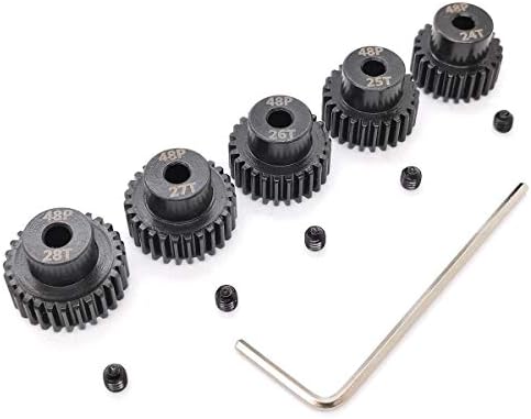 48P Pinion Gear Set 3.175mm 48 Pitch 24T 25T 26T 27T 28T RC Parts