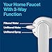 Brita Faucet Mount Water Filter System, White, No-Wait Filtration, Easy Install, Multi-Use Tap Water Filter for Kitchens, Bathrooms & Small Spaces