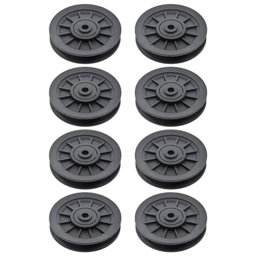 BaoFufc Juego de 8 piezas de polea de rodamiento para fitness, polea de rodamiento de rueda redonda, juego de repuesto
