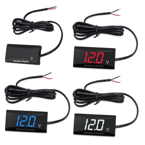 Mikinona バイク車載用防水デジタル電圧計 薄型コンパクト設計 精密表示 高耐久性 対応 夜間視認性良好 モーターサイクル カー ボート 用