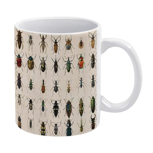 マグカップ おしゃれ 綺麗な昆虫 美しい コーヒーカップ 陶器 丈夫 マグ カップ 食器 直径8.2×高さ9.6cm 330ml 軽い 気軽に使える コーヒーマグ インテリア アウトドア 綺麗 ジュース お茶 新生活 雑貨 台所 飲食店 家庭用 かわいい