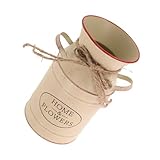 Vase vintage en bidon à lait rouge : un cadeau idéal pour vos proches passionnés de jardinage, de pots et de cruches vintage
