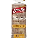 Sara Lee Artesano Golden Wheat Artisan Style Bread, 20 Oz Loaf of Wheat Bread Without Artificial Preservatives