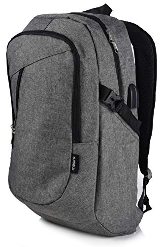Laptop Travel Backpack - Adjustable Shoulder Straps, Zippered Compartments with Side Pockets