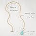 POTESSA Turquoise Pendant Necklace 18K Gold Plated Link Thick Chain Trendy Toggle Clasp Necklace for Women