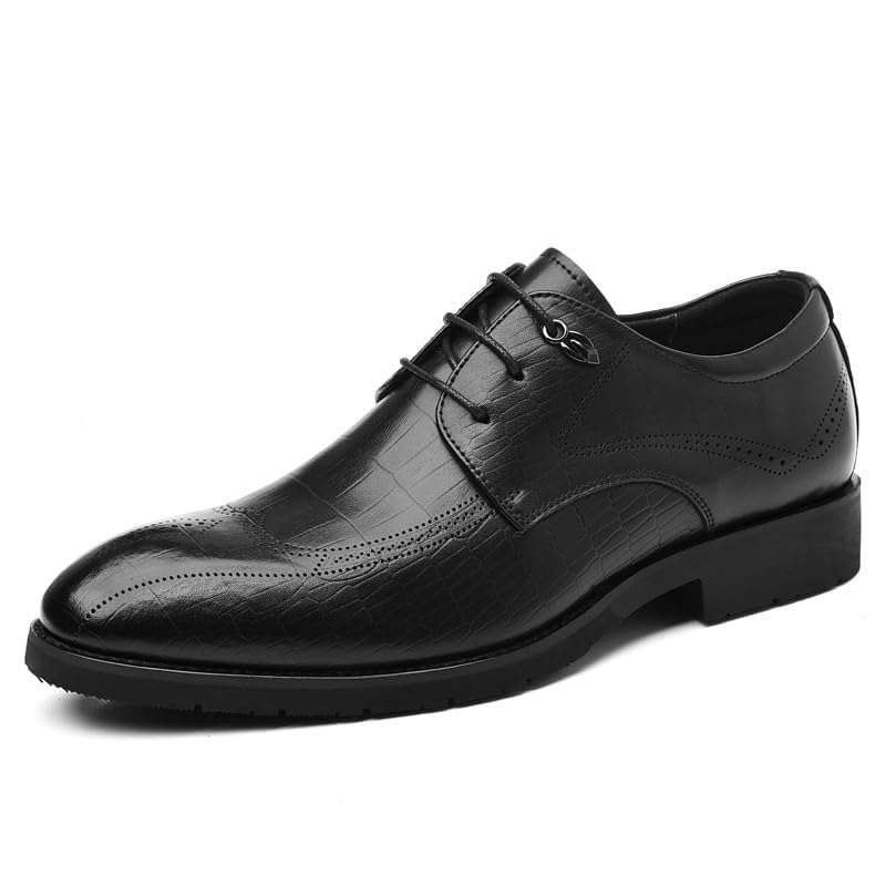 Men's Genuine Leather Dress Shoes, Cap Toe Office Business Shoes