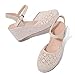Imagen de Sandalias Plataforma Mujer Verano Alpargatas Comodas Sandalias De Vestir Esparto Cuña Cierre De Hebilla Cerradas Moda Yute Sandalia Elegantes Flexibles Tacon Zapatos Antideslizantes Boda Novia Baratas