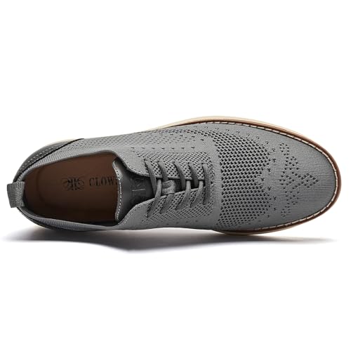 Men's Mesh Dress Sneakers Casual Oxford Shoes Lightweight Walking Shoes Breathable Wingtip Shoes Knit Brogue Sneakers4