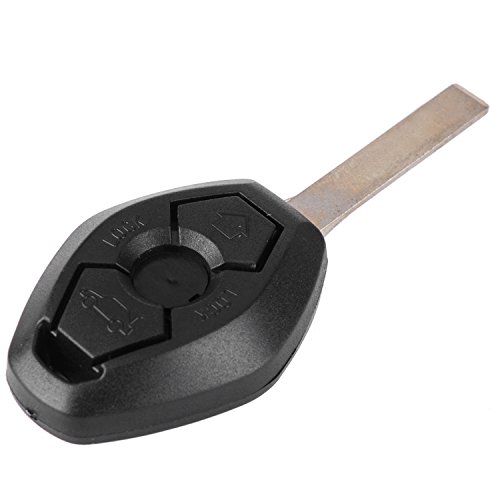 Tinxi® BMW 3 Tasti Chiave Copertura, Guscio per BMW Chiave con 3 Tasti, Copertura con Chiave semilavorativa (HU92) Adatto a E39 E46 E53 E60 E65 X5 HU92