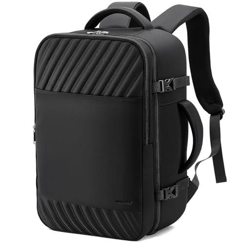 Lekespring Zaino Ryanair 40x20x25 Zaino da Viaggio Aereo Bagaglio a Mano, Zaini Porta PC Uomo Donna con Scomparto Scarpe, Borsa da Cabina per Easyjet Vueling Wizz Air, Lavoro Scuola Trekking, Nero