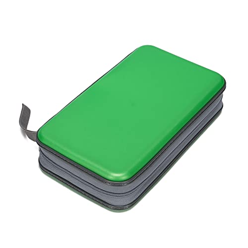 Cd Dvd Case Holder: 96 Capacity Cd Storage Dvd Organizer Cd Holder Hard Binder Protective Cd Book Cd Wallet Portable Disc Cd Folder Blu Ray Album Carrying Bag For Car Movie Home Office Travel(Green) #TOP3