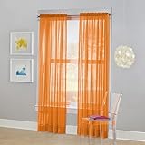 No. 918 Calypso Sheer Voile Rod Pocket Curtain Panel, 59
