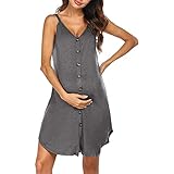 【El mejor regalo de maternidad】: el camisón de maternidad es perfecto para yoga, caminar, amamantar, hacer ejercicio o usar todos los días. También ideales como regalo para mujeres embarazadas, esposa, hermanas o amigas. Les encantará este elegante vestido de noche.
