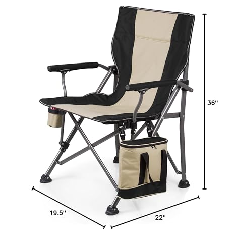 Image of Picnic TIME NFL Unisex-Adult NFL Outlander Folding Camping Chair with Cooler, Heavy Duty Beach Chair