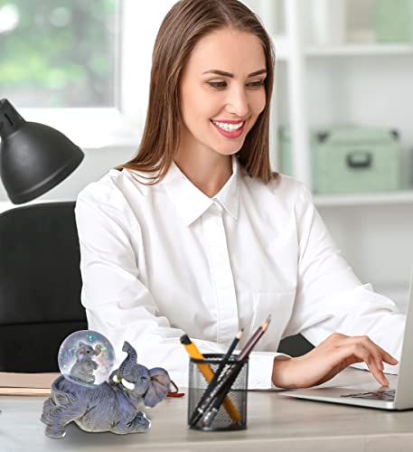 Cota Global Elephant Snow Globe - Wildlife Animal Water Globe Figurine With Sparkling Glitter, Zoo Collectible Novelty Ornament For Home Decor, For Birthdays, Christmas, Valentine - 45Mm #TOP6