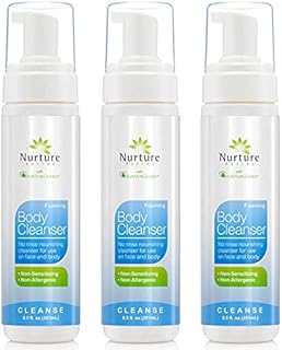 Rinse Free No Shower Body Wash by Nurture Valley | Full Body Waterless Cleansing Foam That Also Moisturizes, and Protects Skin - Wipe Away Cleanser - 3 Bottles