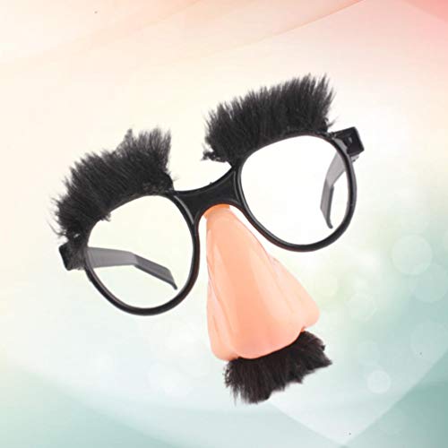 NUOBESTY 1 peça de óculos de sol engraçados com sobrancelhas e bigode, para decoração de festa de an
