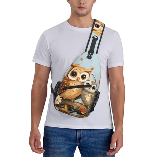 Morrales de bandolera con diseño búho para adultos unisex miniatura 7