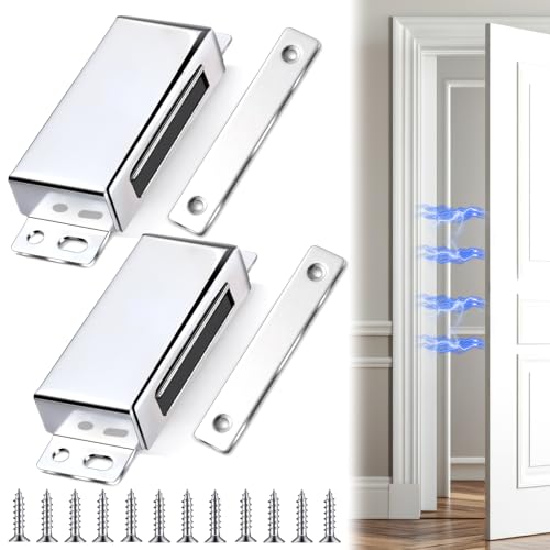 Yaocom 2 Pcs 150lb Stainless Steel Heavy Duty Magnets Door Catch,4.02 Inch