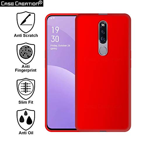 Image of Case Creation Luxurious OG Series for Oppo F11 Pro Case Cover,Anti-Dirty Slim Case Frosted Matte Cute Candy TPU Raised Bezel (Splash of Color) Back Cover for Oppo F11 Pro -Wine Red