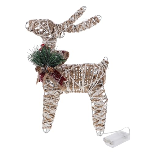 CIMAXIC Weihnachtsrentier mit LED-Beleuchtung: 35,6 cm hohe...