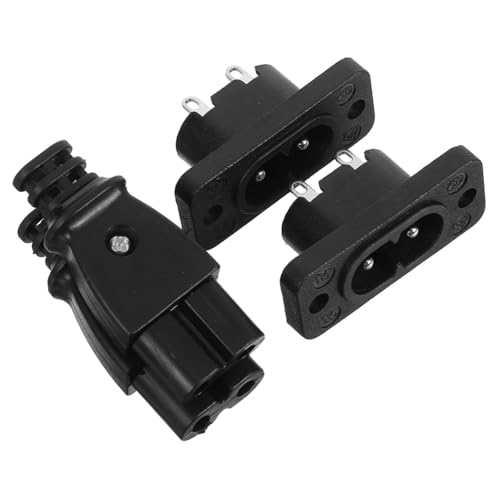 Ciieeo 2pairs Power Connector Replacement Shaped Male-Female Plugs for Scanner Printer Gaming Systems Monitors Construction Easy Installation Versatile Use