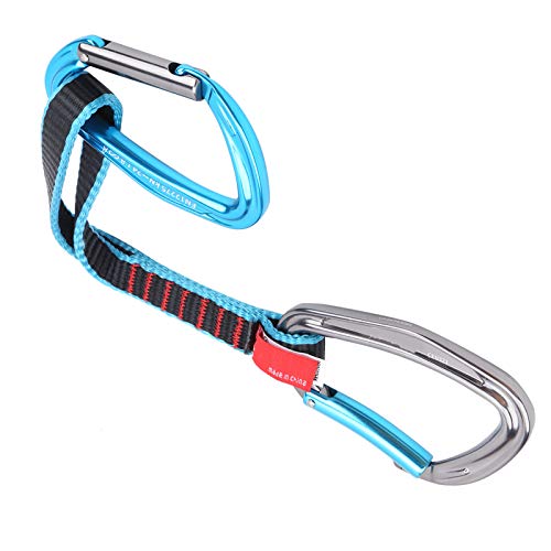 Camnal Quickdraw Sling, Camnal 38CM Safety Lock Extenders Straight Bent Carabiner Rock Climbing Quickdraw Sling - Image 3