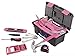 Apollo Tools 53 Piece Household Tool Set Includes Tools and Tool Box with a Selection of Most Needed Tools for Basic DIY Repairs, Maintenance and Crafts - Pink Ribbon