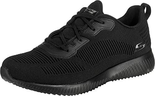 Skechers Women's 32504 Low-Top Sneakers, Black Engineered Knit Trim, 9