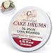 Cake Drums Round 14 Inches - Sturdy 1/2 Inch Thick Corrugated Cardboard - Wrapped In Beautiful Embossed Grease Proof Foil - Smooth Edges (White, 1-Pack)