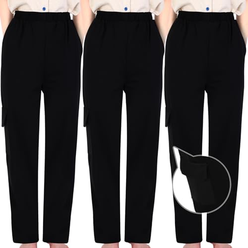 Blosssound 3 Pack Men's Chef Cargo Pants Classic...