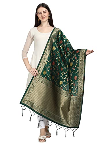 Image of DEVANGI Women's Floral Silk Blend Dupatta