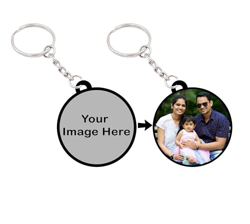 Image of Customized Photo Printed Keychain | Personalised & Customised Keychain | Front and Back Printed Key chain | Stainless Steel